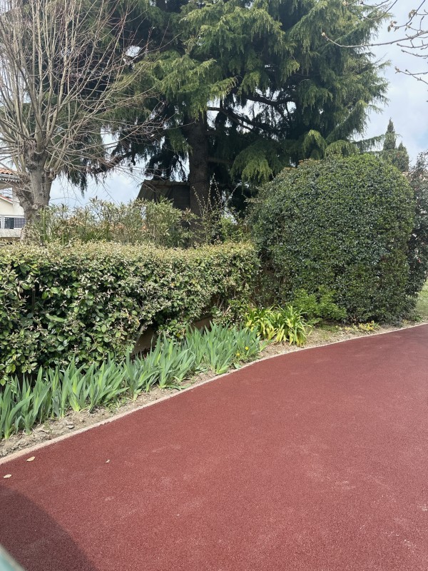 pose enrobé à chaud rouge sur allée de garage à Fenouillet 31 